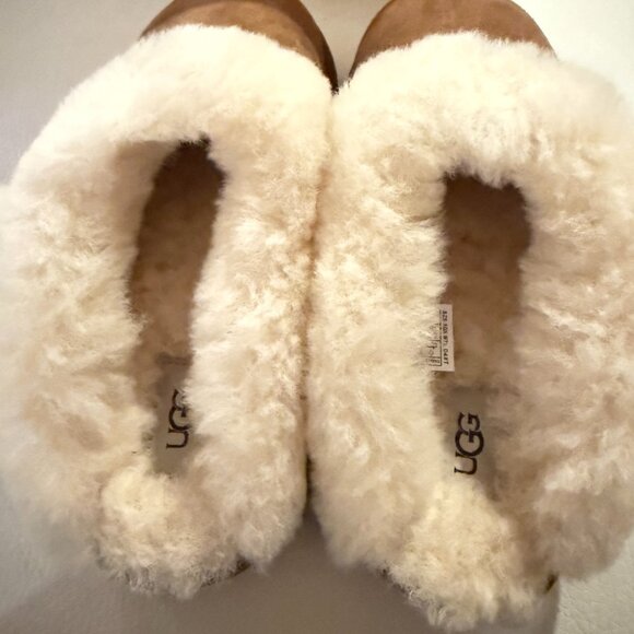NIB UGGS UGG AUTRALIA CLUGGETE SLIPPERS CHESTNUT 8 - Picture 7 of 10